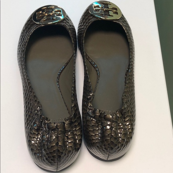 Tory Burch Snakeskin Print Flats - Picture 4 of 6